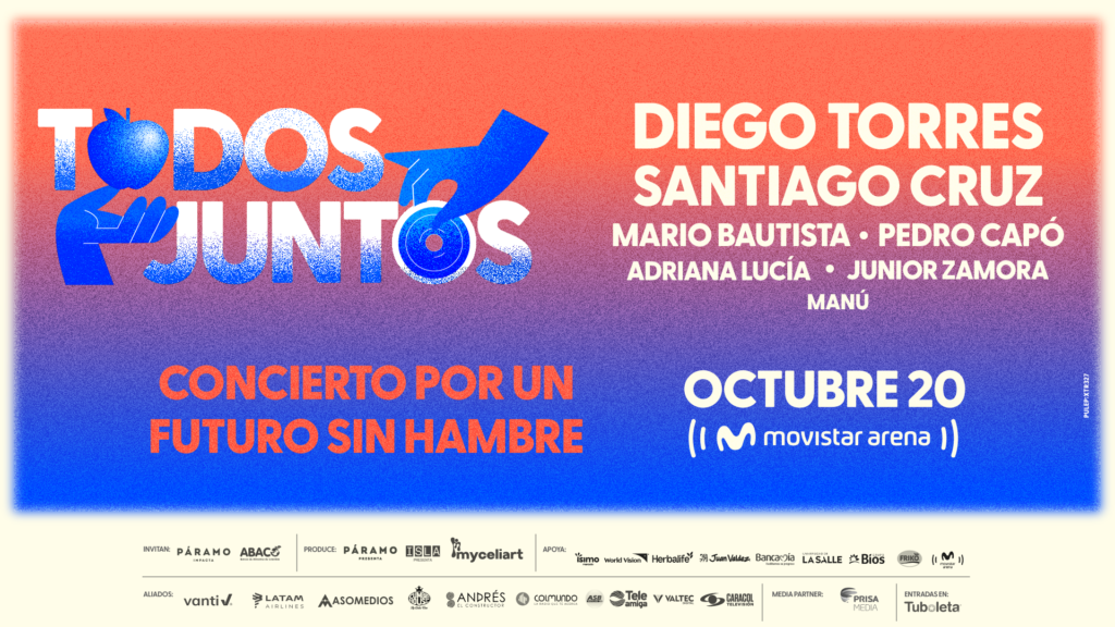 The Corazón de Bogotá will be painted with hope for children’s nutrition with the ‘All Together’ concert
