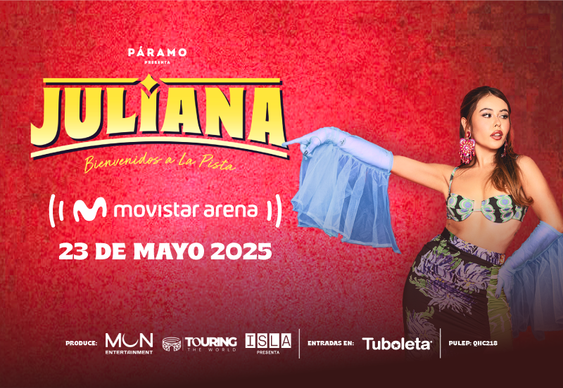 Juliana tendrá su primer concierto en el Corazón de Bogotá