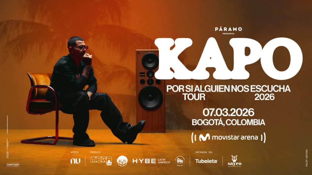 Kapo en Bogotá: todo sobre el concierto del 7 de marzo en el Corazón de Bogotá