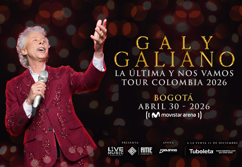 Galy Galiano en Bogotá 2026